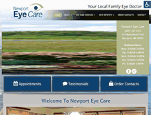 Tablet Screenshot of newporteyecare.net